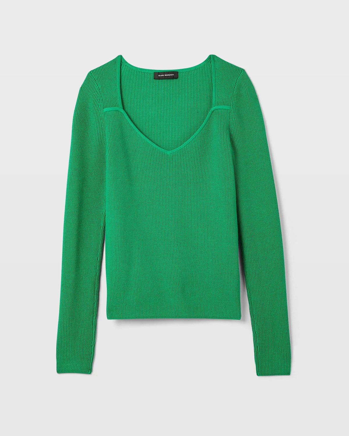 Shrug Neck Rib Sweater