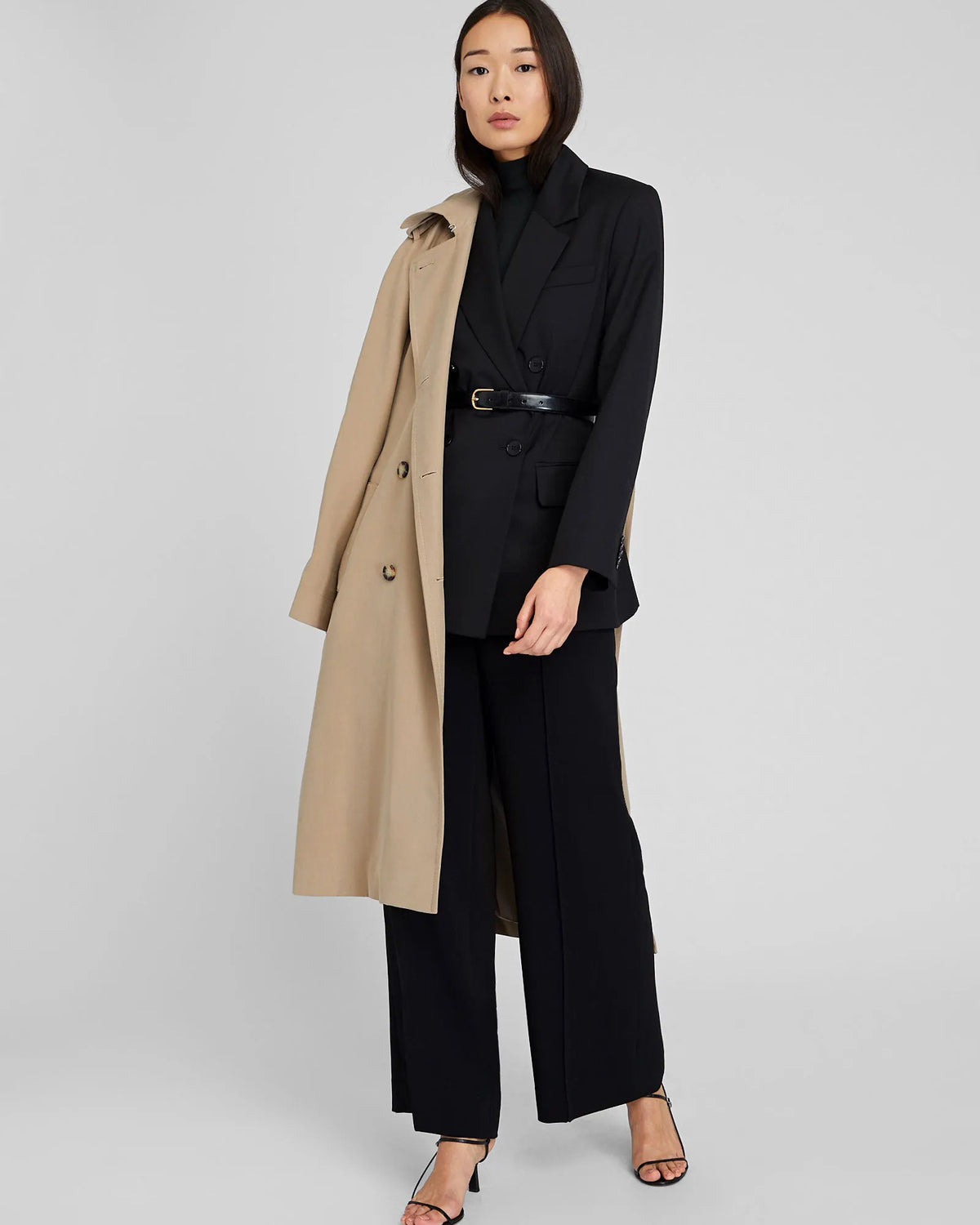 Lightweight Wool Relaxed Double Breasted Blazer