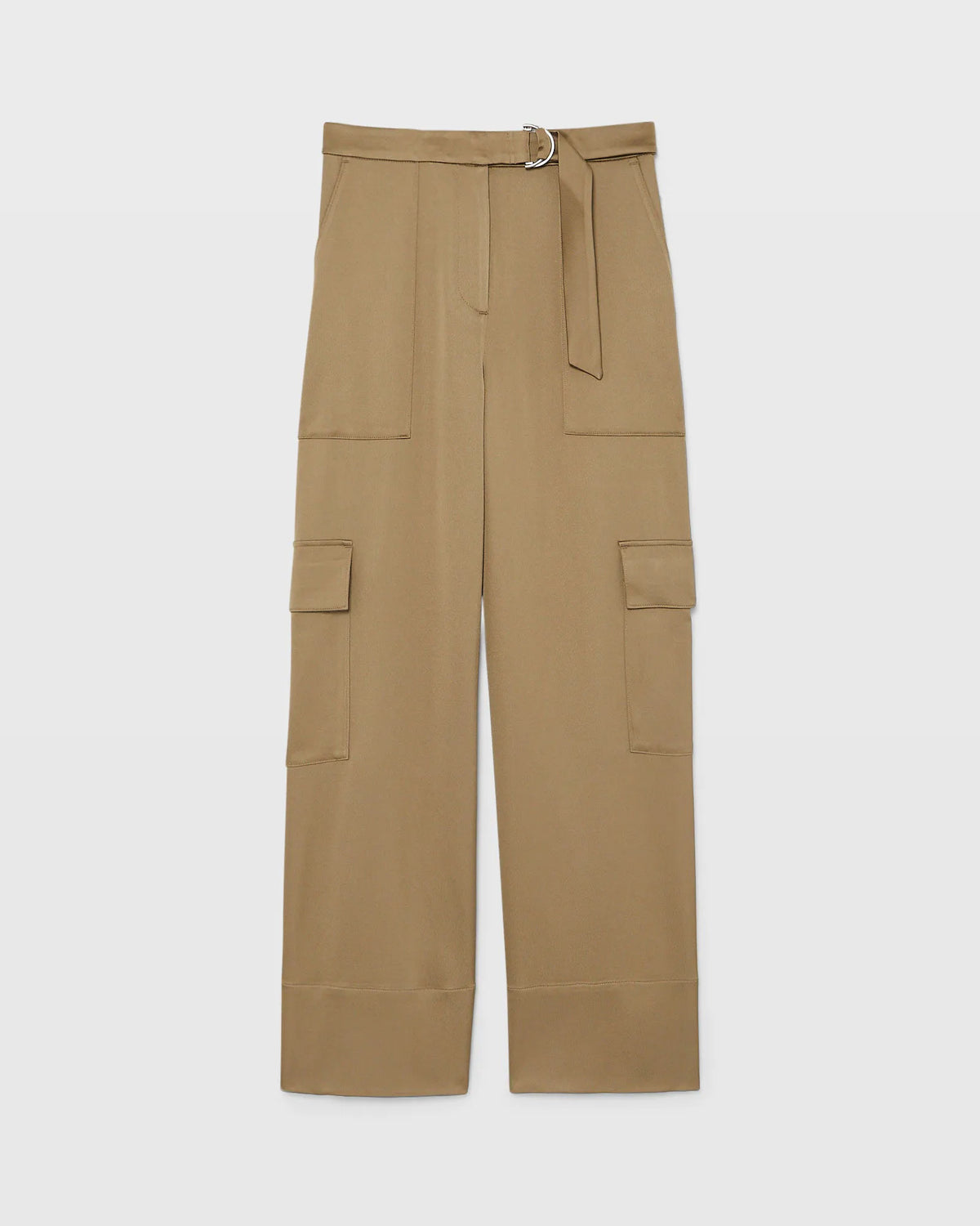 Satin Belted Cargo Pant