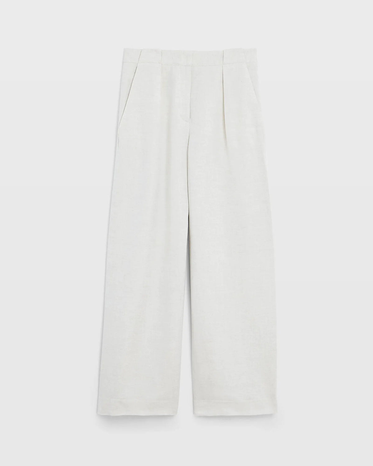 Wide Leg Linen Blend Trouser