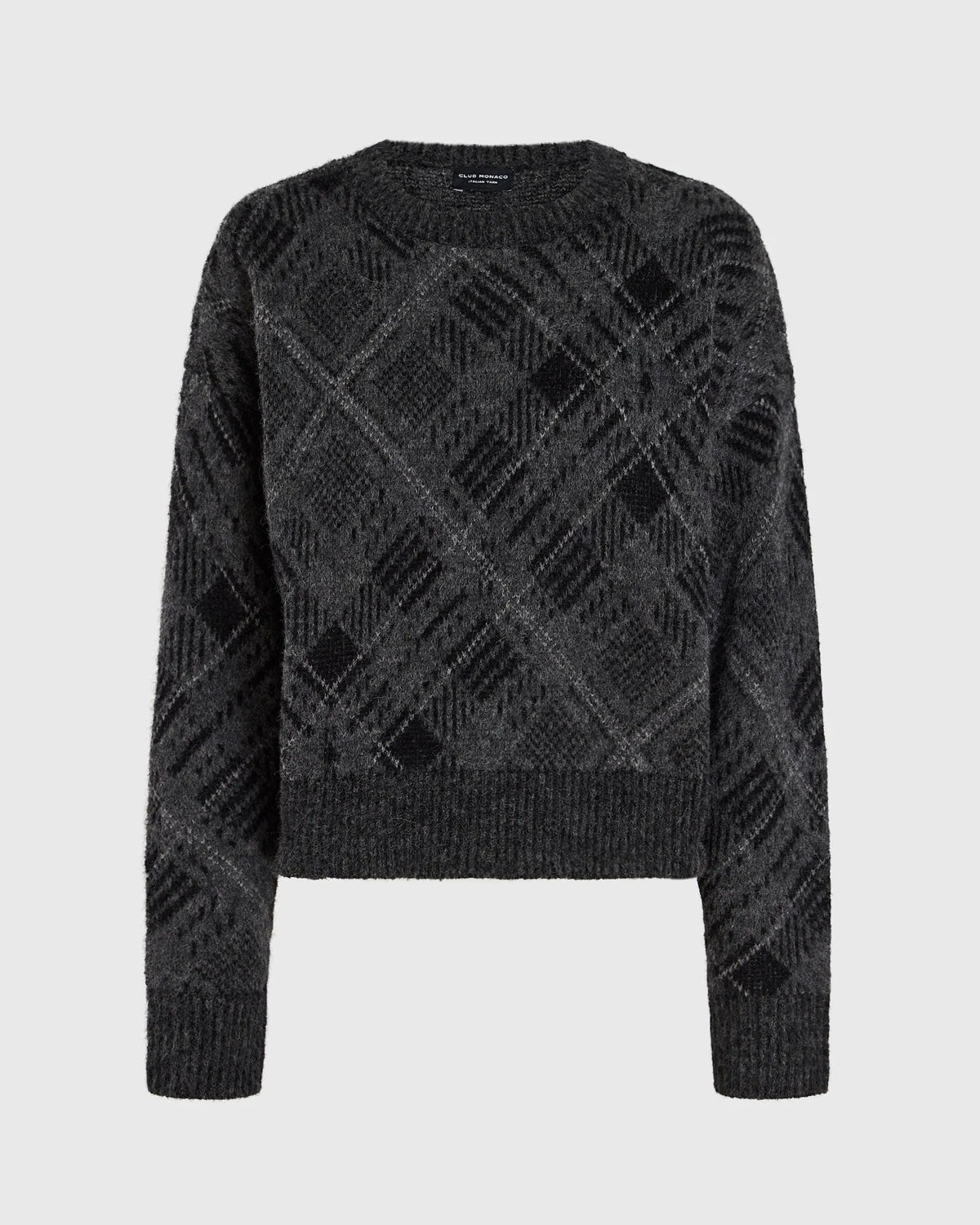 Plaid Jacquard Oversized Sweater