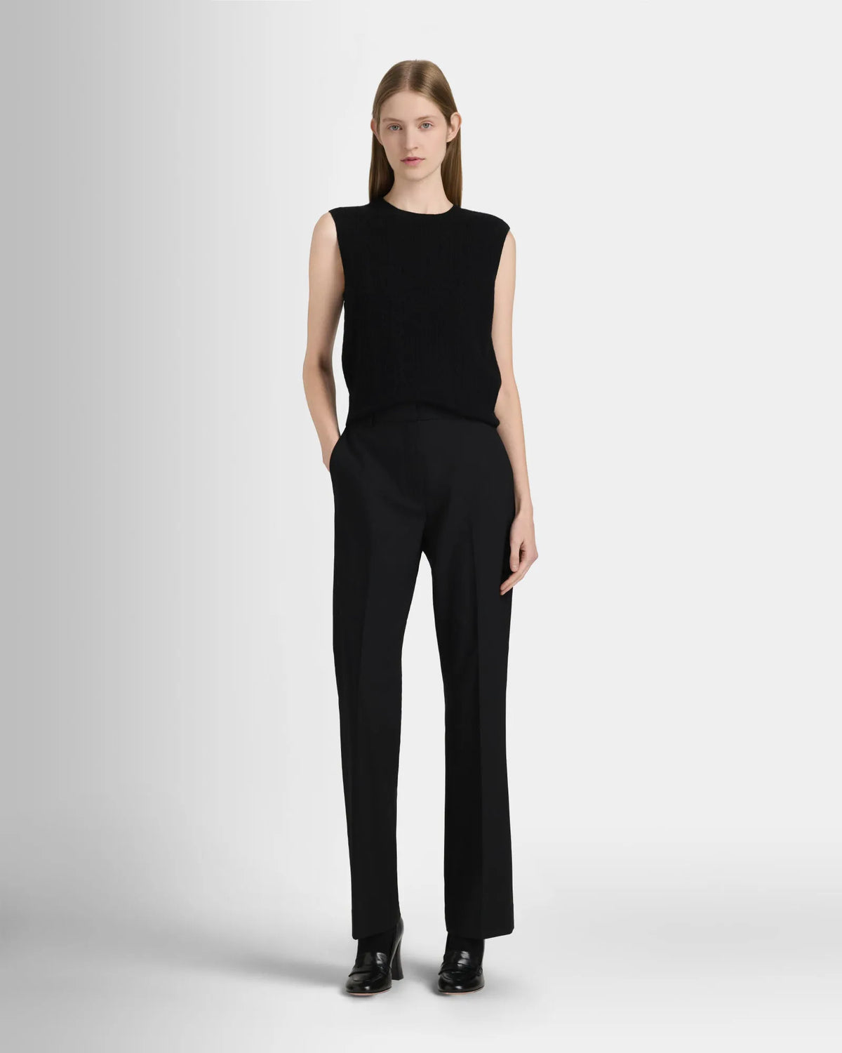 High Rise Fluid Crepe Trouser