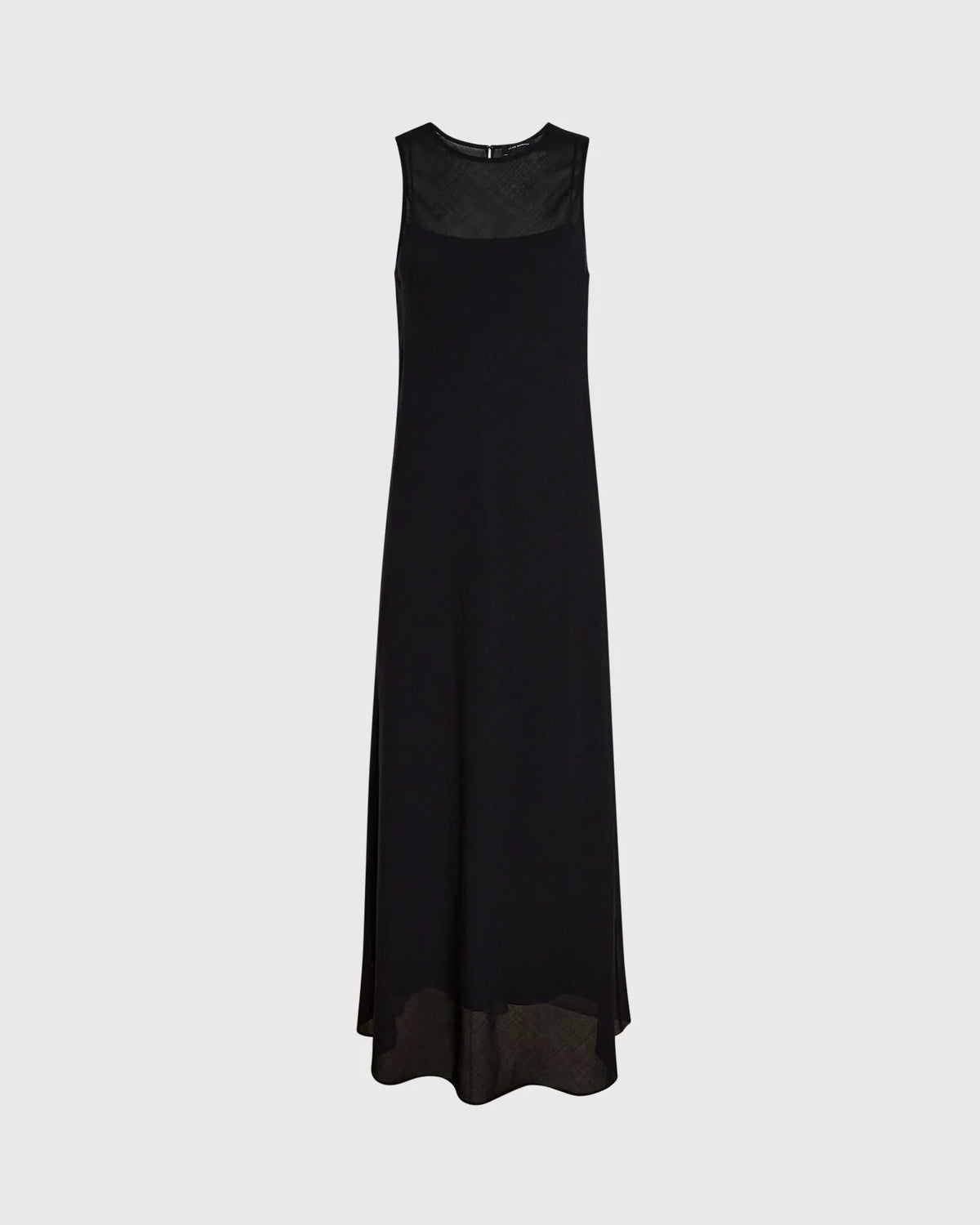 Bias Wool Blend Gauze Maxi Dress