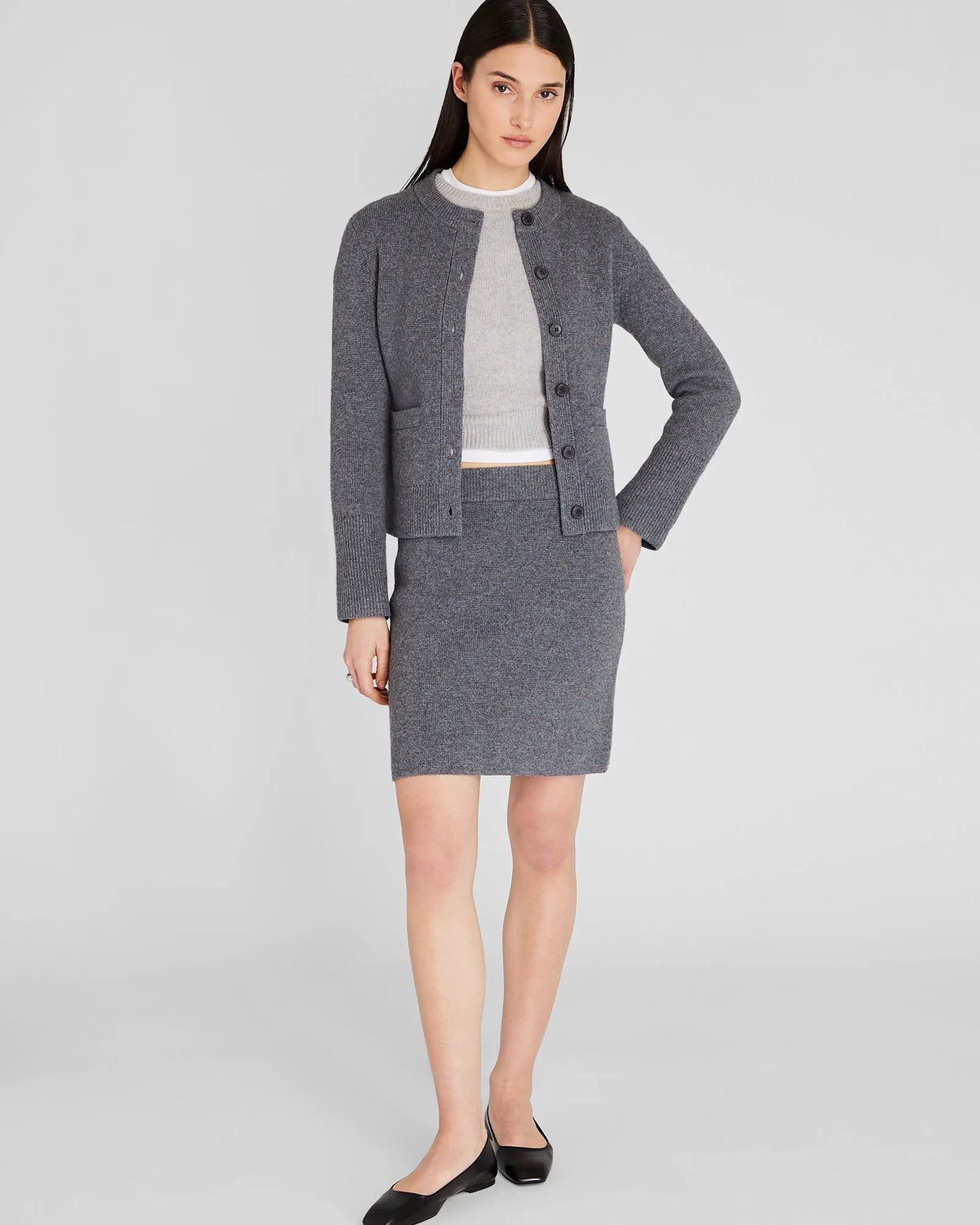 Cashmere Blend Mini Sweater Skirt