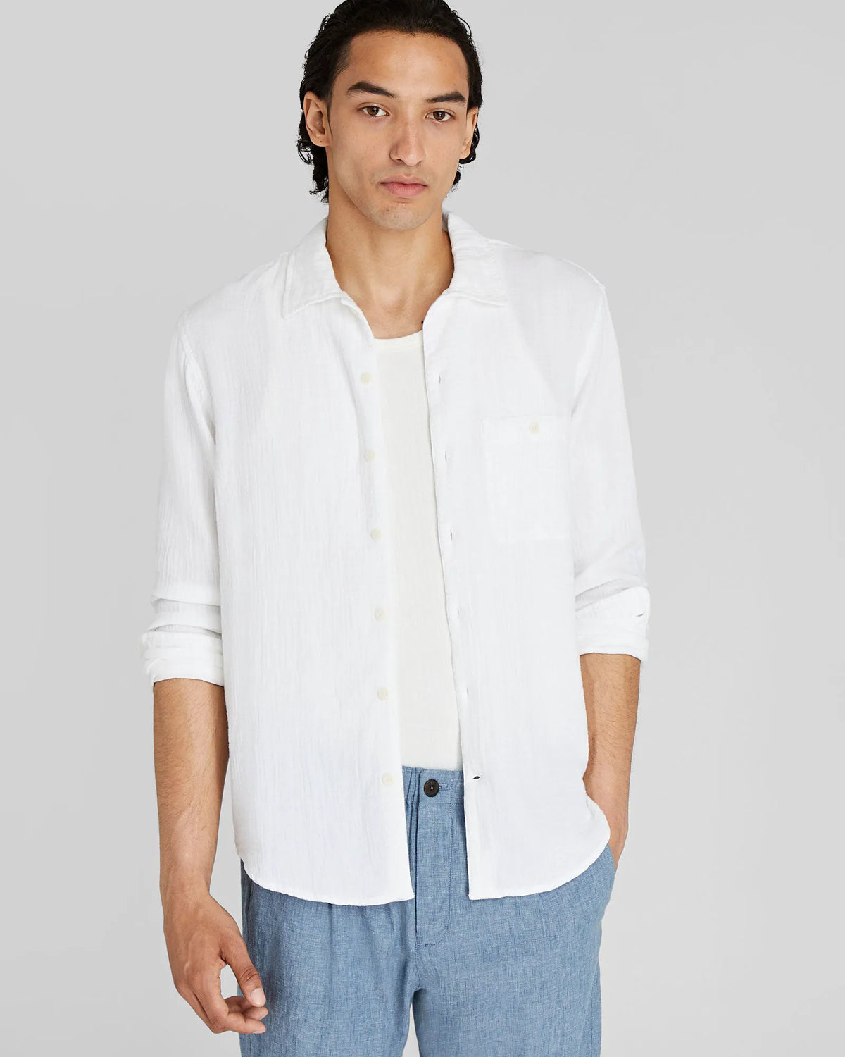 Long-Sleeve Summer Doubleface Shirt