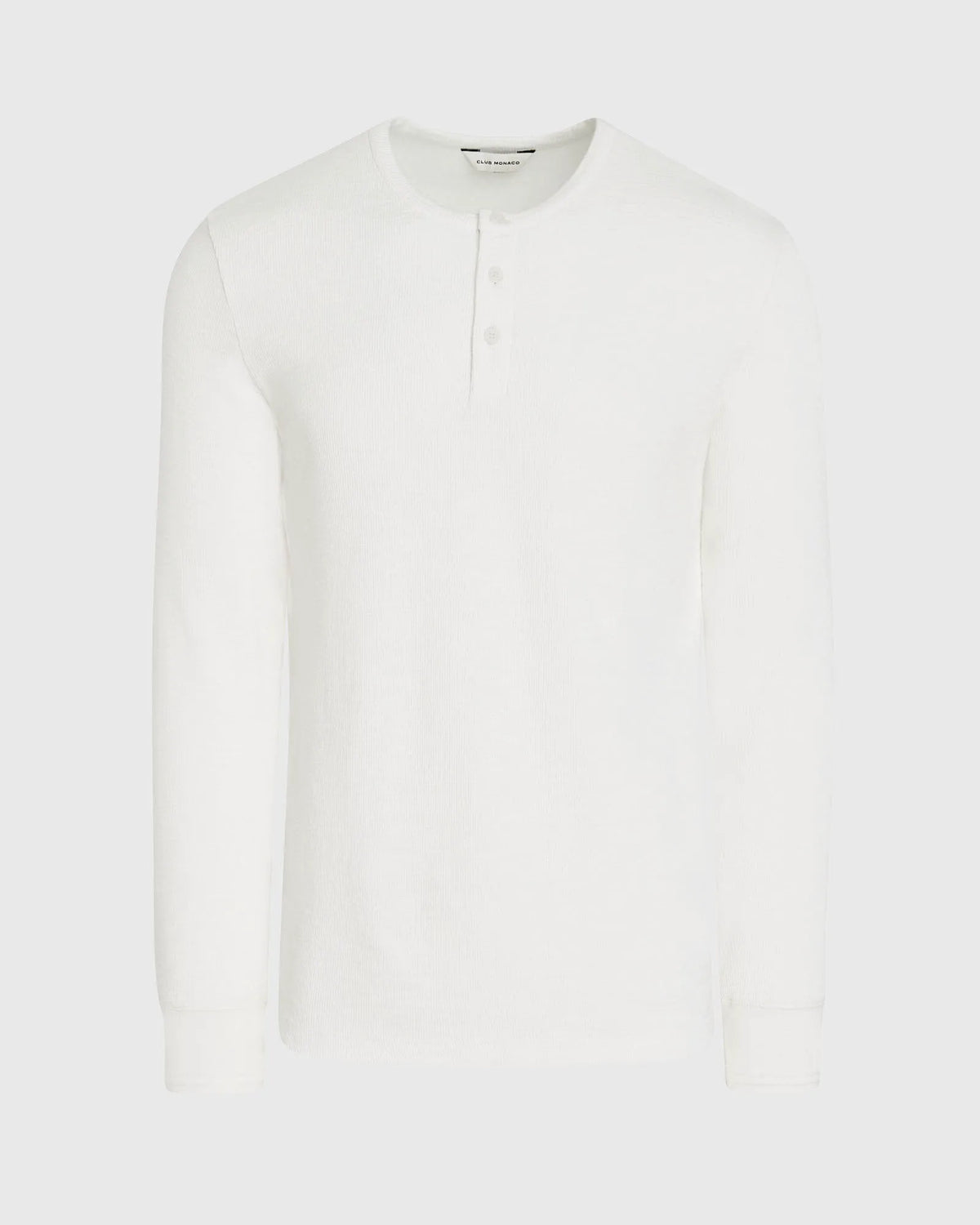 Textured Rib Long-Sleeve Henley