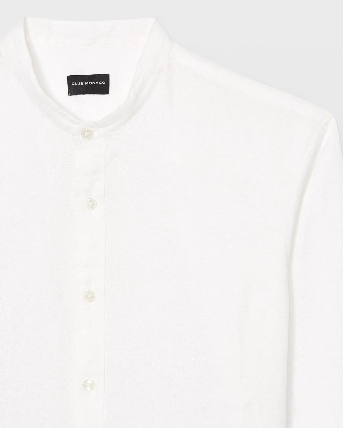 Band Collar Linen Shirt