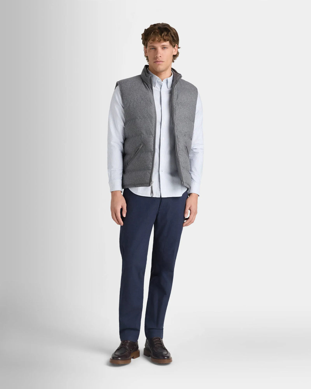 Long-Sleeve Striped Oxford Shirt