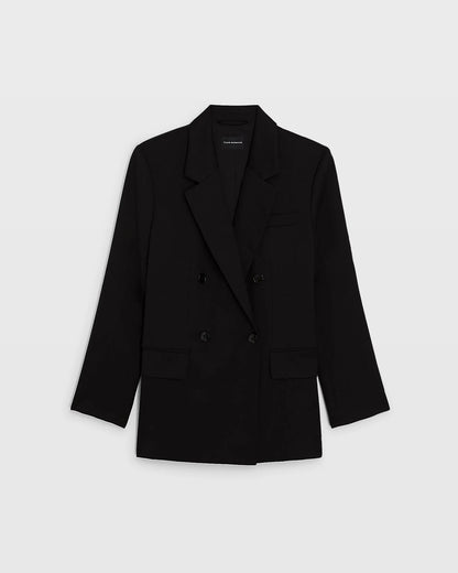 Lightweight Wool Relaxed Double Breasted Blazer
