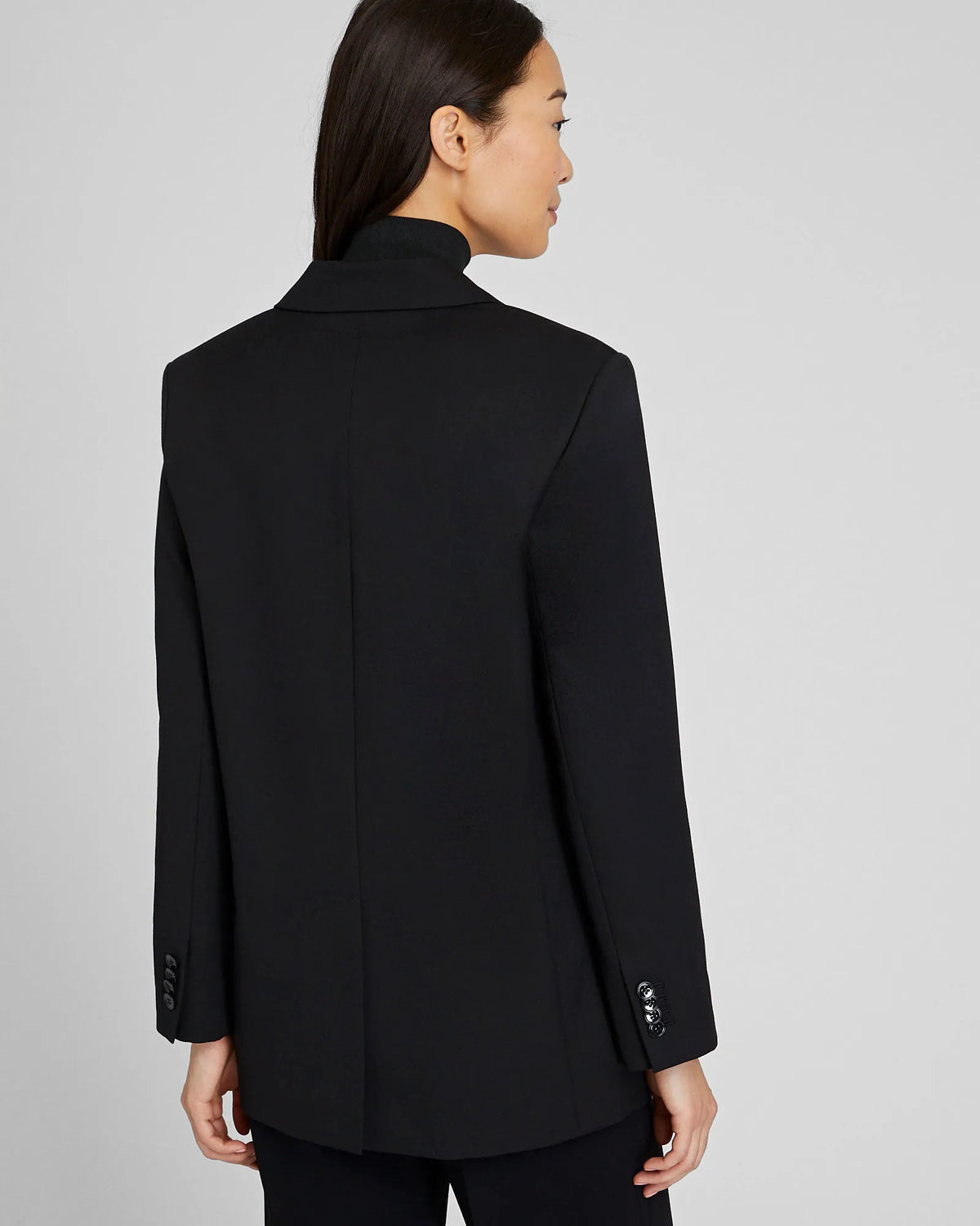 Lightweight Wool Relaxed Double Breasted Blazer