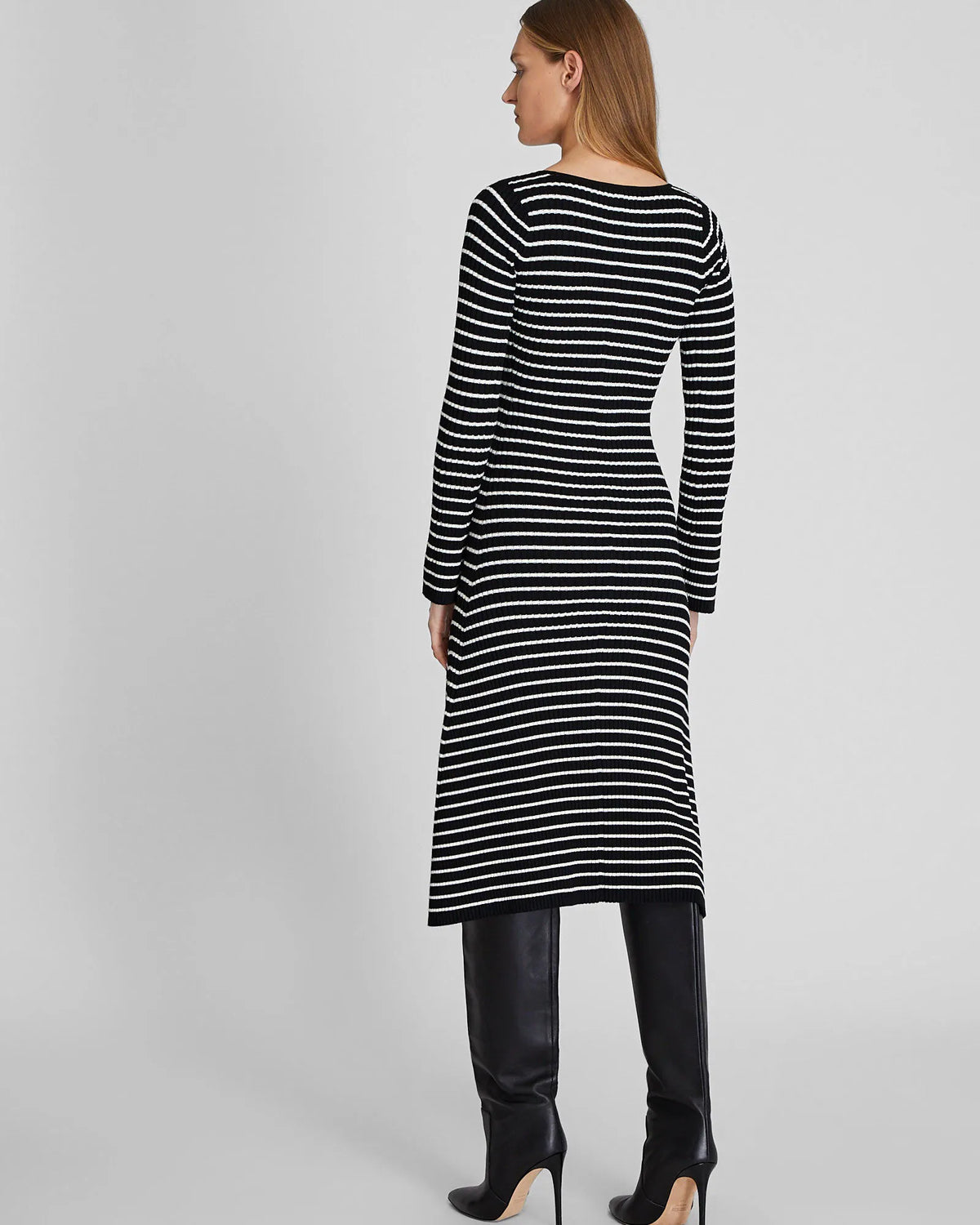 Midi Striped Sweater Dress