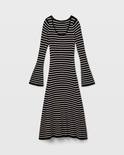 Midi Striped Sweater Dress