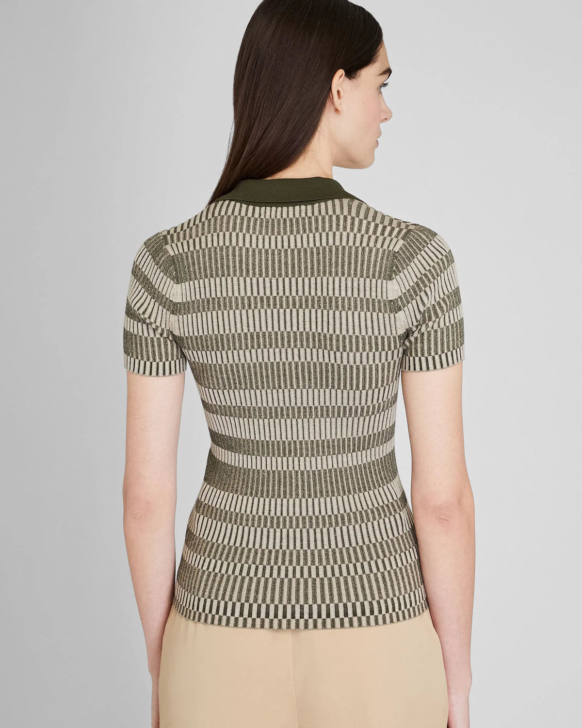 Ribbed Johnny Collar Sweater Tee
