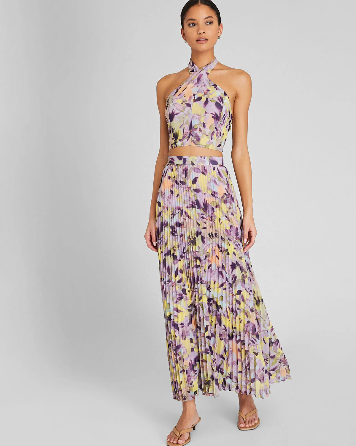 Georgette Tie Halter Top