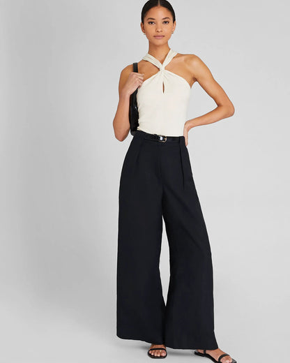 Ribbed Twist Knit Top