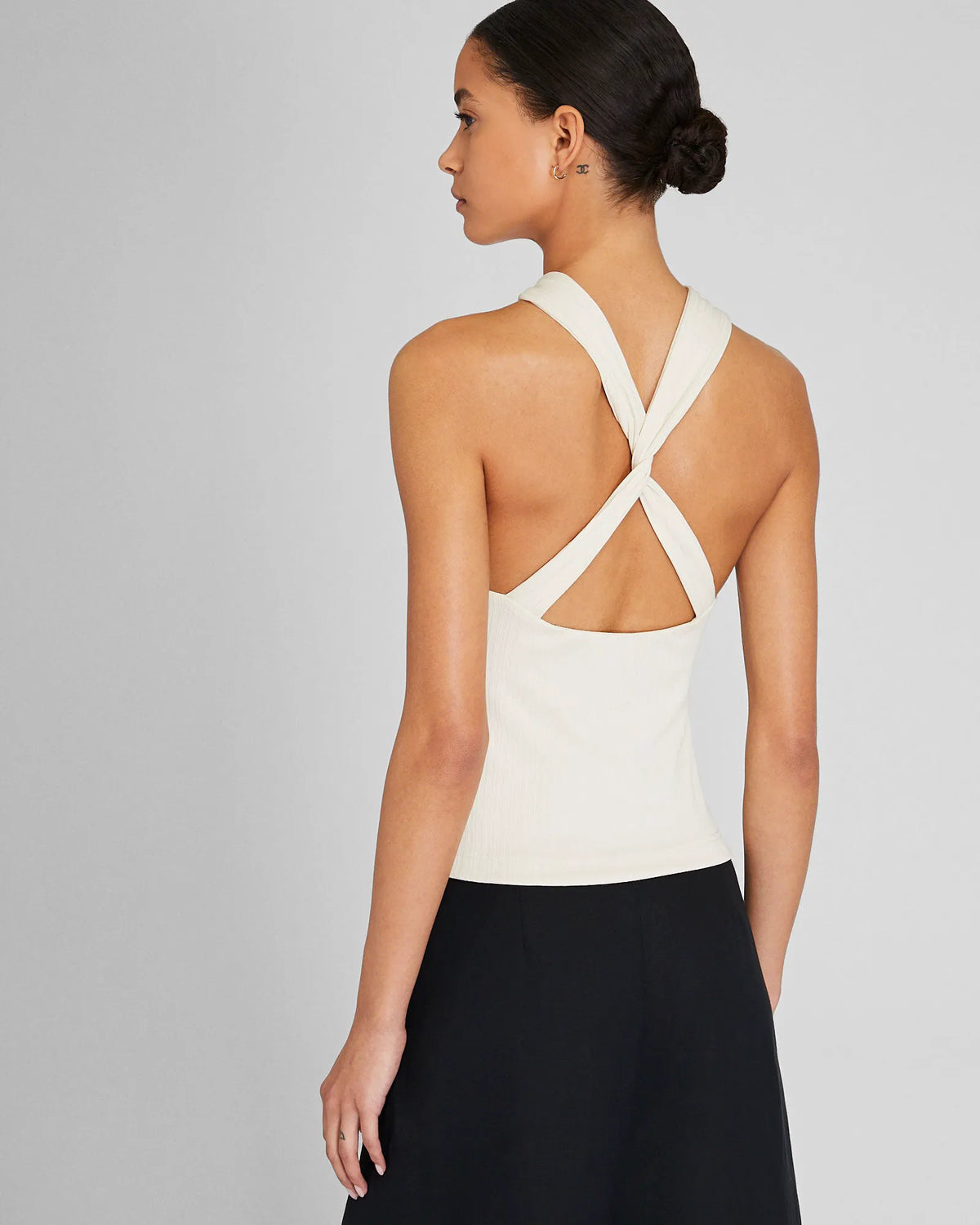 Ribbed Twist Knit Top