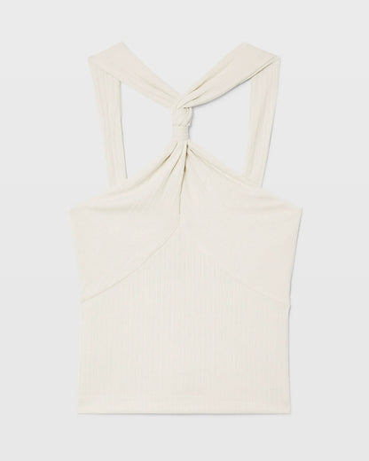 Ribbed Twist Knit Top