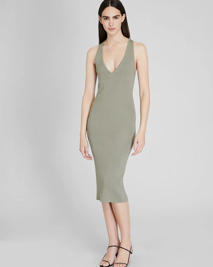 Ribbed Cross Back Dress