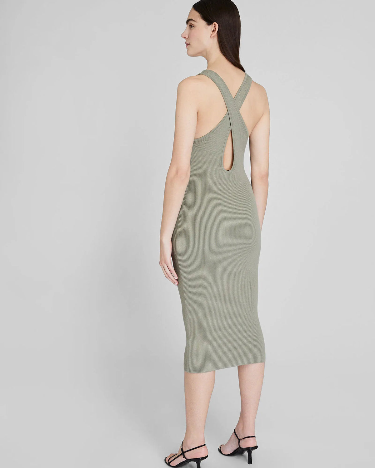 Ribbed Cross Back Dress