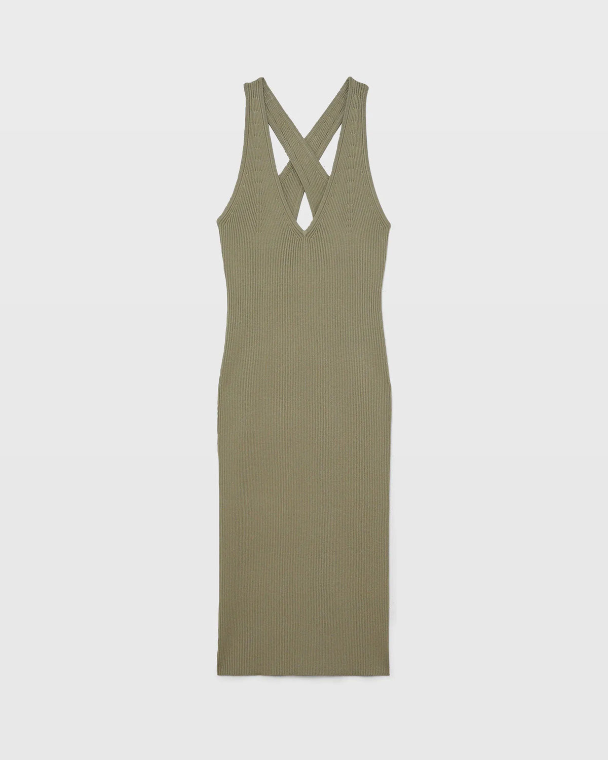 Ribbed Cross Back Dress
