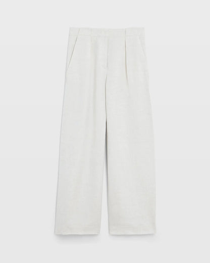 Wide Leg Linen Blend Trouser