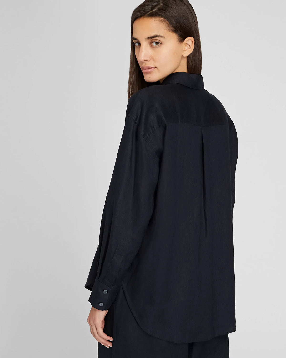 Relaxed Linen Button-Down Shirt