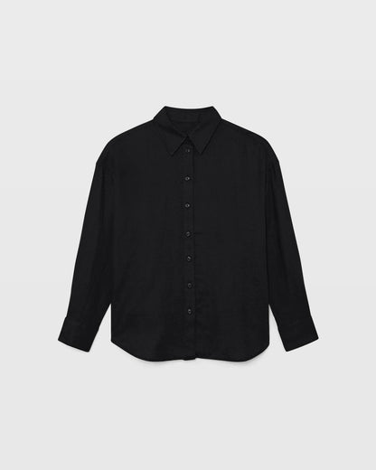 Relaxed Linen Button-Down Shirt