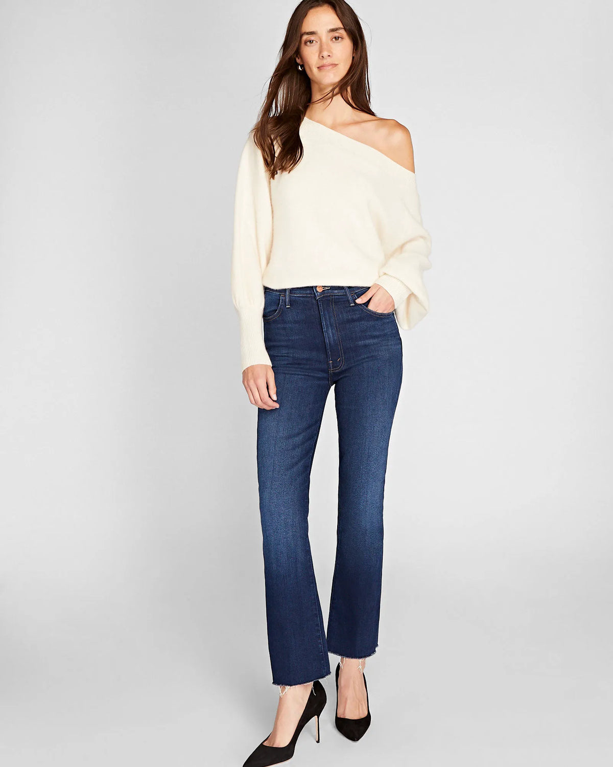 MOTHER The Hustler Ankle Fray Jeans