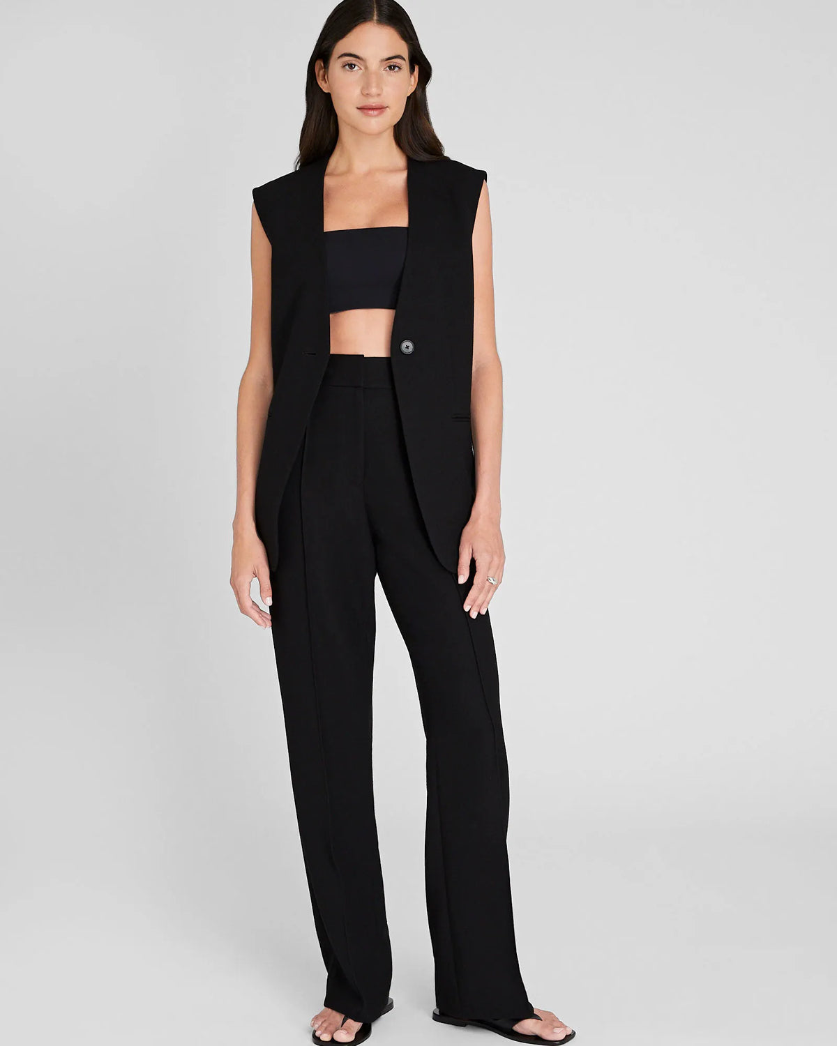 Full-Length Pintuck Trouser