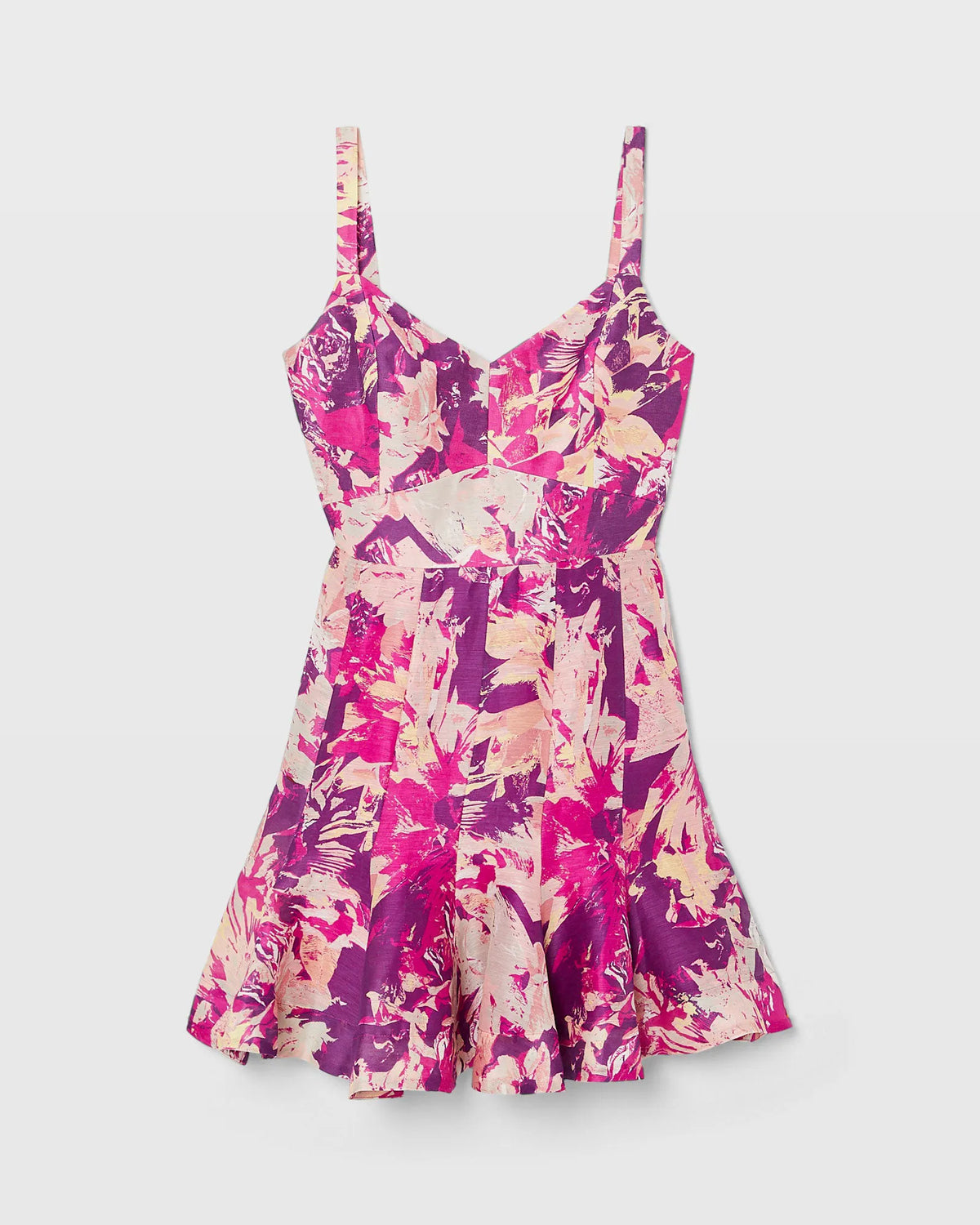 Fluted Hem Mini Dress