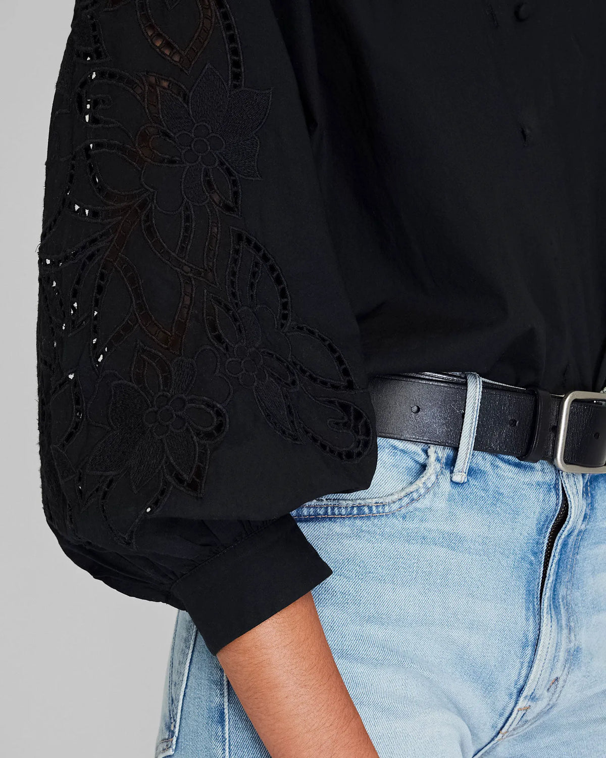 Eyelet Sleeve Top