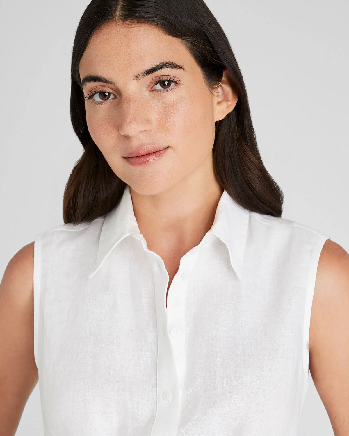 Sleeveless Linen Top