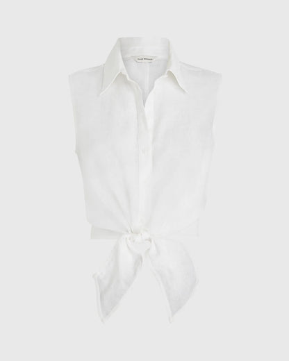 Sleeveless Linen Top