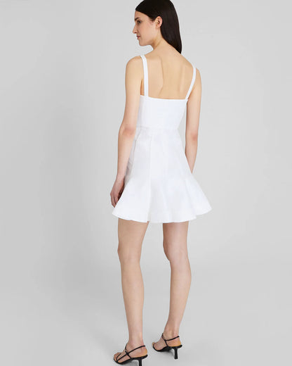 Fluted Hem Mini Dress