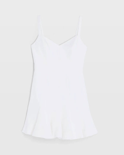 Fluted Hem Mini Dress