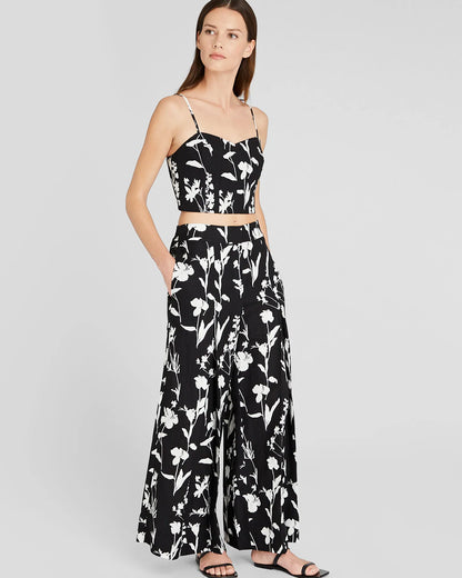 Printed Smocked Bandeau Top