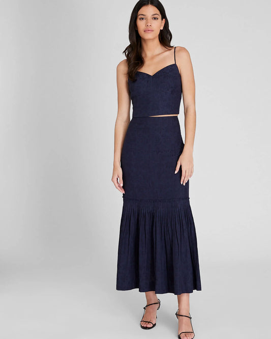 Flounce Hem Maxi Skirt