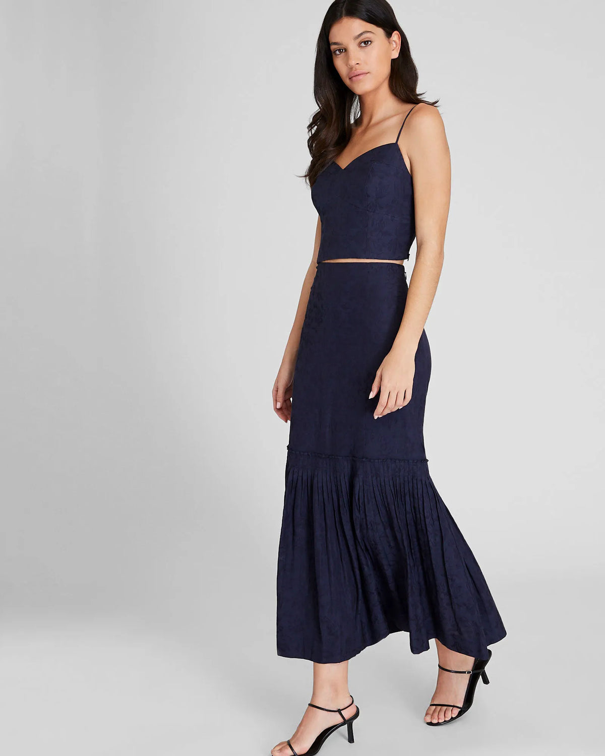 Flounce Hem Maxi Skirt