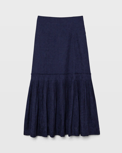 Flounce Hem Maxi Skirt