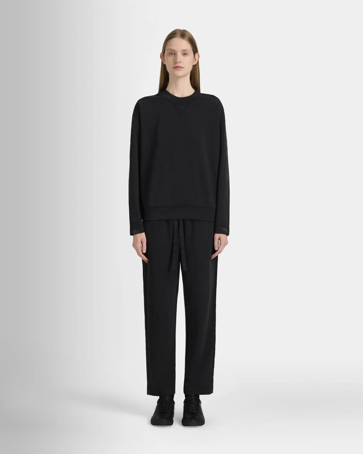 Satin Stripe Sweatshirt