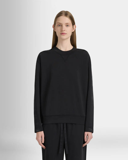 Satin Stripe Sweatshirt