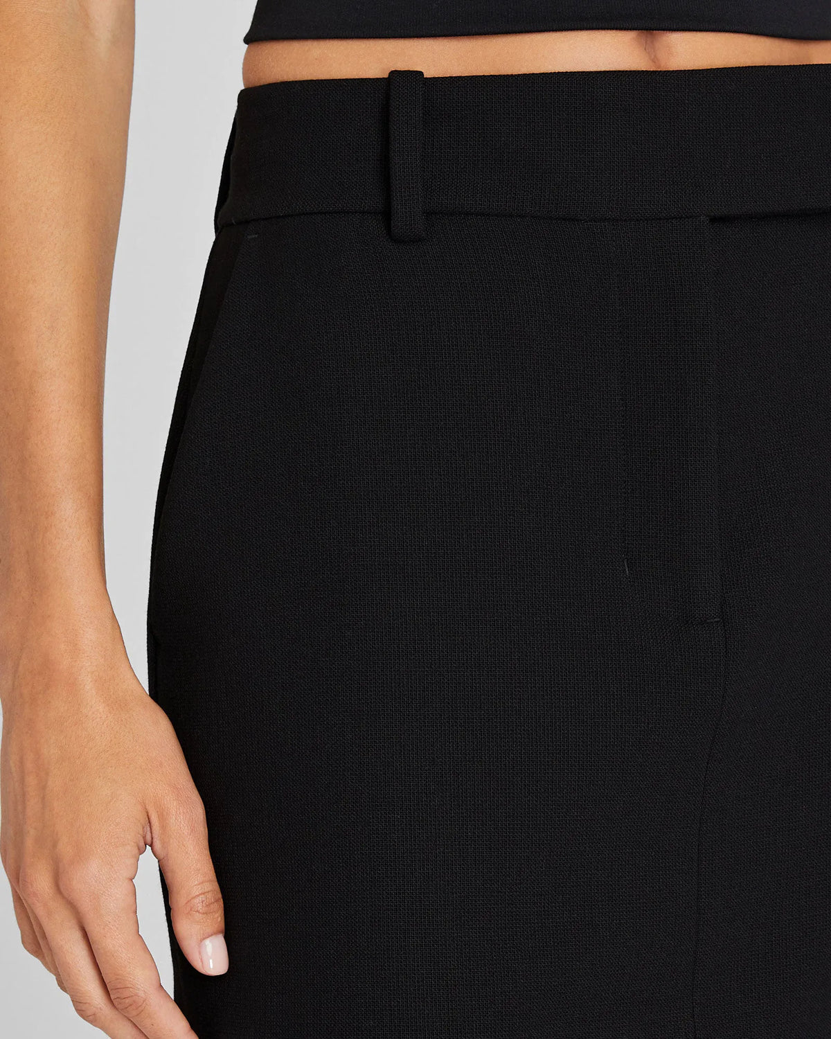 Trouser Style Suiting Mini Skirt