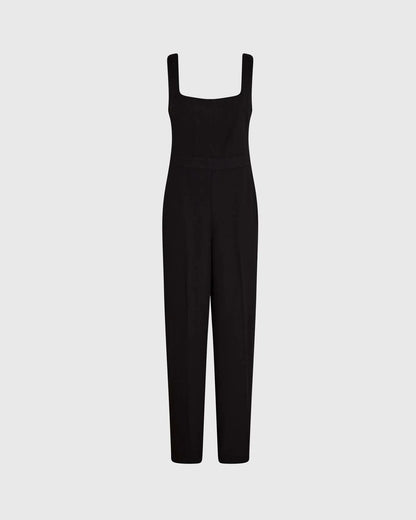 Crepe Square-Neck Jumpsuit