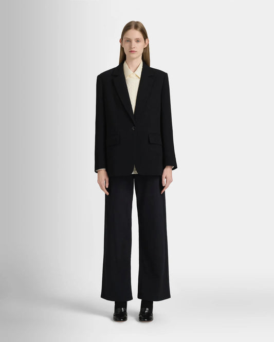 Relaxed Crepe Blazer