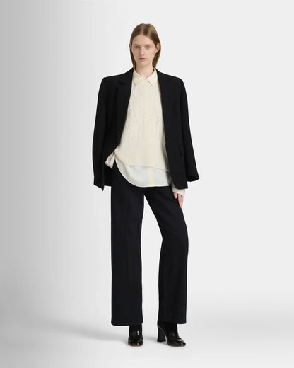 Relaxed Crepe Blazer