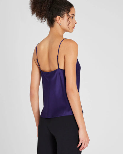 Silk Charmeuse Cowl Neck Cami