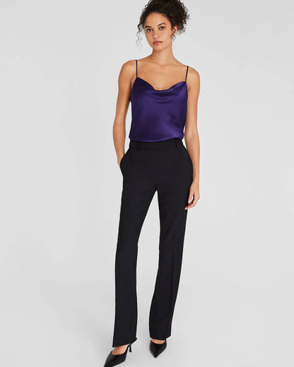 Silk Charmeuse Cowl Neck Cami