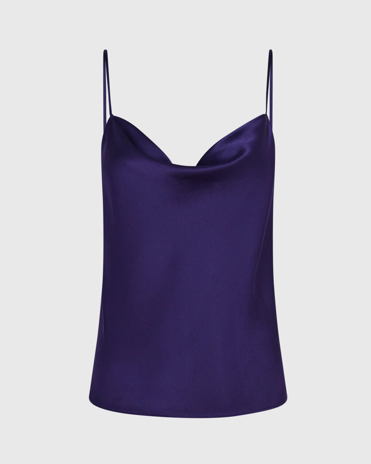 Silk Charmeuse Cowl Neck Cami