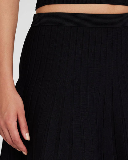 Pleated Mini Knit Skirt