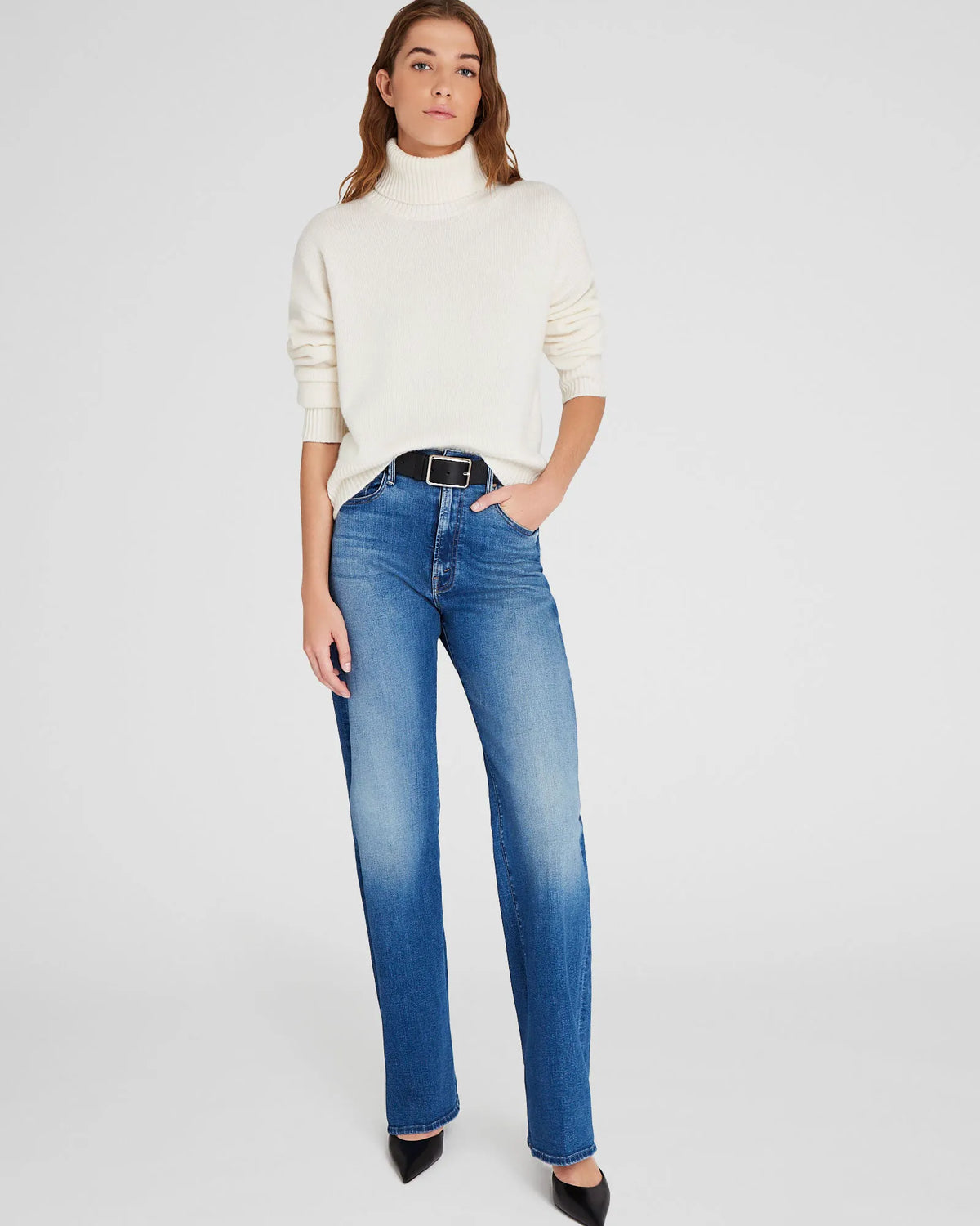 Cashmere Turtleneck Pullover Sweater
